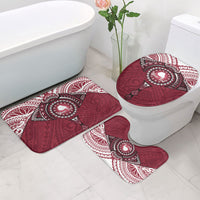 Personalised Cook Islands Mangaia Bathroom Set Map With Kuki Airani Manta Ray Tattoo LT14 - Polynesian Pride