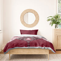 Personalised Cook Islands Mangaia Bedding Set Map With Kuki Airani Manta Ray Tattoo LT14 - Polynesian Pride
