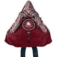 Personalised Cook Islands Mangaia Cloak Map With Kuki Airani Manta Ray Tattoo LT14 Unisex Maroon - Polynesian Pride