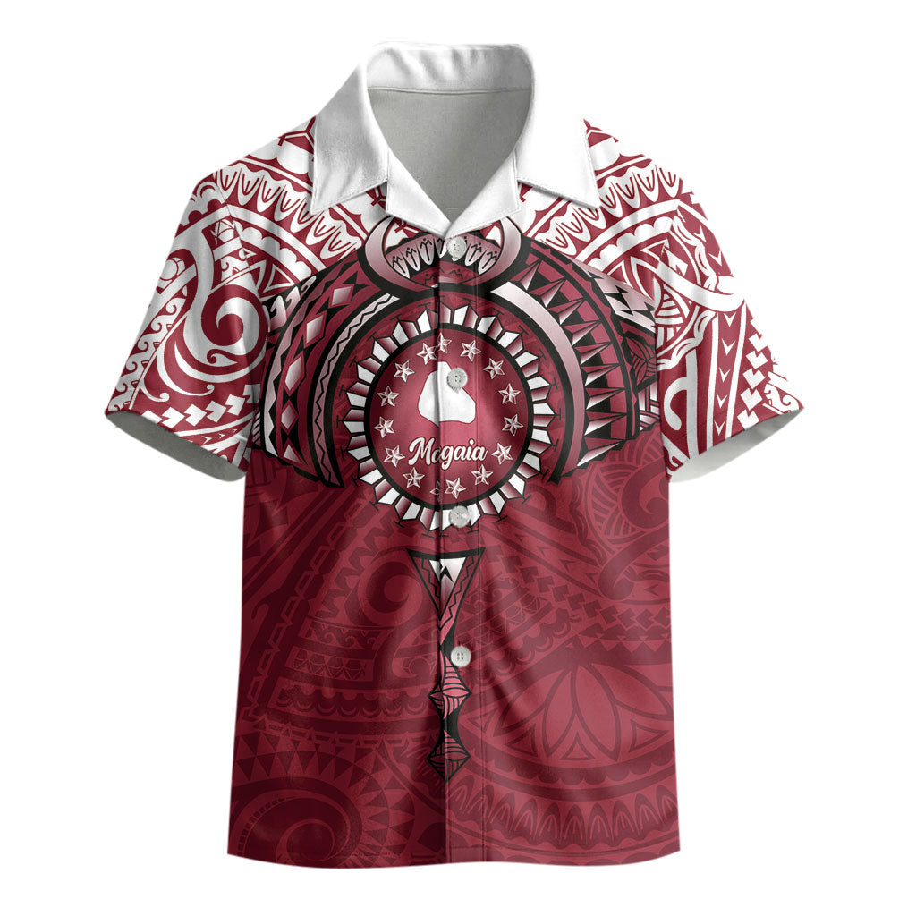 Personalised Cook Islands Mangaia Kid Hawaiian Shirt Map With Kuki Airani Manta Ray Tattoo LT14 - Polynesian Pride