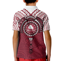 Personalised Cook Islands Mangaia Kid Polo Shirt Map With Kuki Airani Manta Ray Tattoo LT14 - Polynesian Pride