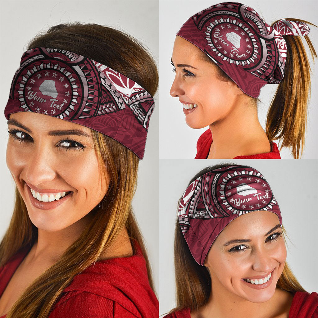 Personalised Cook Islands Mangaia Neck Gaiter Map With Kuki Airani Manta Ray Tattoo LT14 - Polynesian Pride