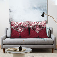 Personalised Cook Islands Mangaia Pillow Cover Map With Kuki Airani Manta Ray Tattoo LT14 - Polynesian Pride