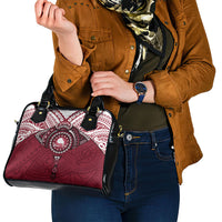 Personalised Cook Islands Mangaia Shoulder Handbag Map With Kuki Airani Manta Ray Tattoo LT14 - Polynesian Pride