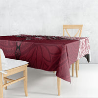 Personalised Cook Islands Mangaia Tablecloth Map With Kuki Airani Manta Ray Tattoo LT14 - Polynesian Pride