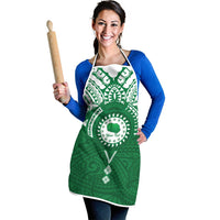 Personalised Cook Islands Rarotonga Apron Map With Kuki Airani Manta Ray Tattoo LT14 - Polynesian Pride