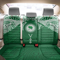 Personalised Cook Islands Rarotonga Back Car Seat Cover Map With Kuki Airani Manta Ray Tattoo LT14 - Polynesian Pride