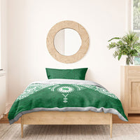 Personalised Cook Islands Rarotonga Bedding Set Map With Kuki Airani Manta Ray Tattoo LT14 - Polynesian Pride