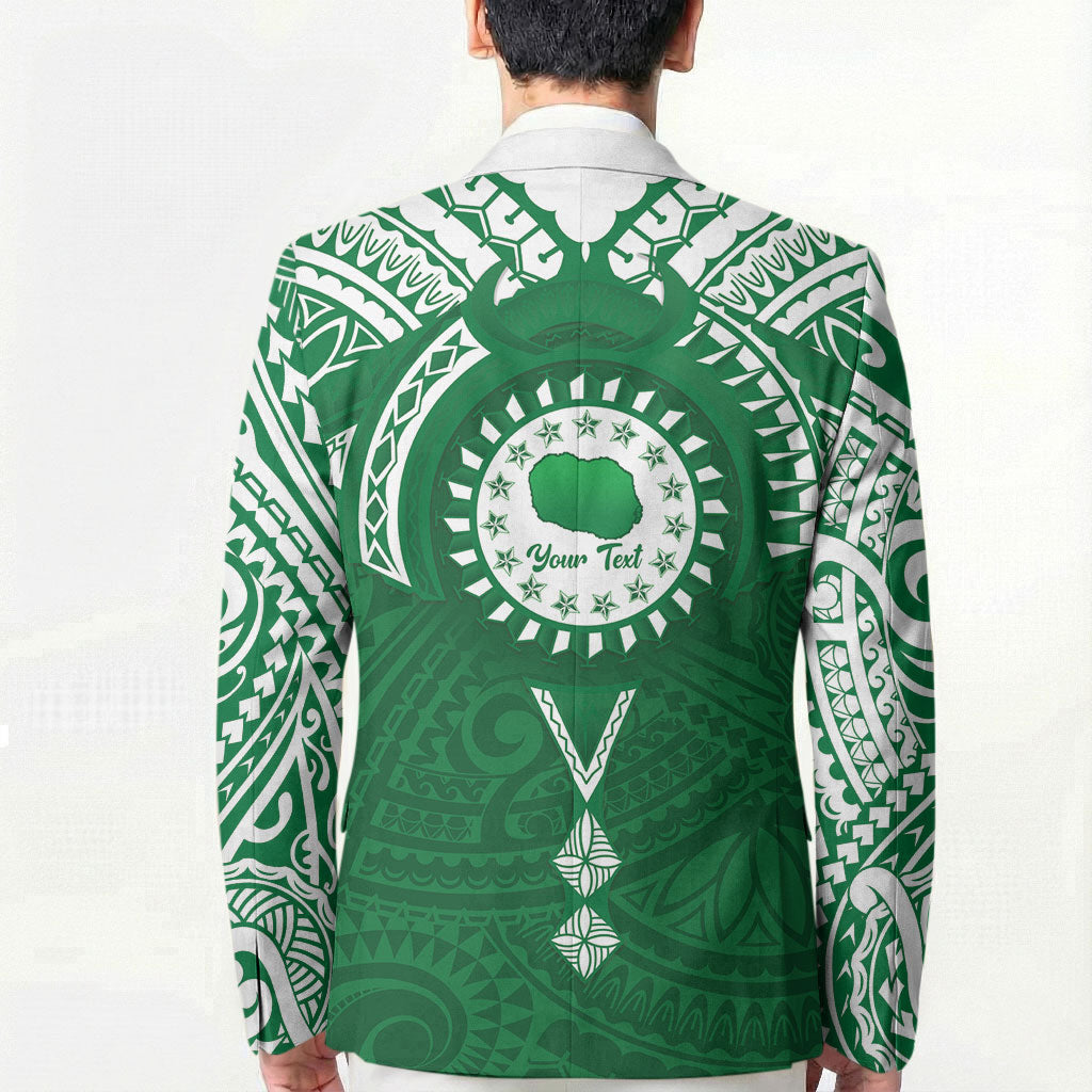 Personalised Cook Islands Rarotonga Blazer Map With Kuki Airani Manta Ray Tattoo LT14 - Polynesian Pride