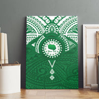 Personalised Cook Islands Rarotonga Canvas Wall Art Map With Kuki Airani Manta Ray Tattoo LT14 - Polynesian Pride