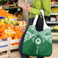 Personalised Cook Islands Rarotonga Grocery Bag Map With Kuki Airani Manta Ray Tattoo LT14 - Polynesian Pride