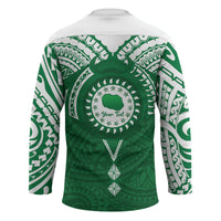 Personalised Cook Islands Rarotonga Hockey Jersey Map With Kuki Airani Manta Ray Tattoo LT14 - Polynesian Pride