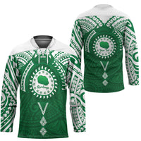 Personalised Cook Islands Rarotonga Hockey Jersey Map With Kuki Airani Manta Ray Tattoo LT14 - Polynesian Pride