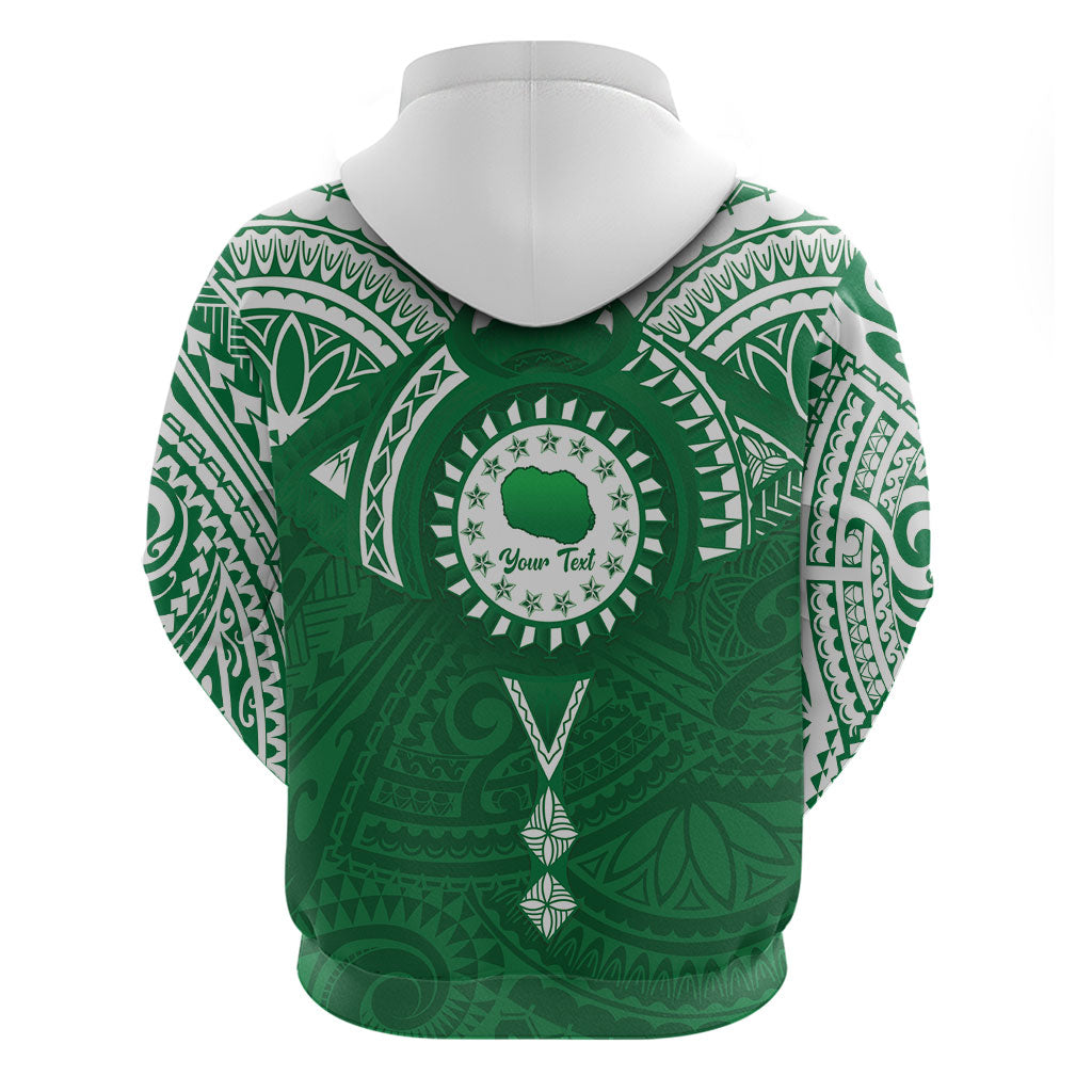 Personalised Cook Islands Rarotonga Hoodie Map With Kuki Airani Manta Ray Tattoo LT14 - Polynesian Pride
