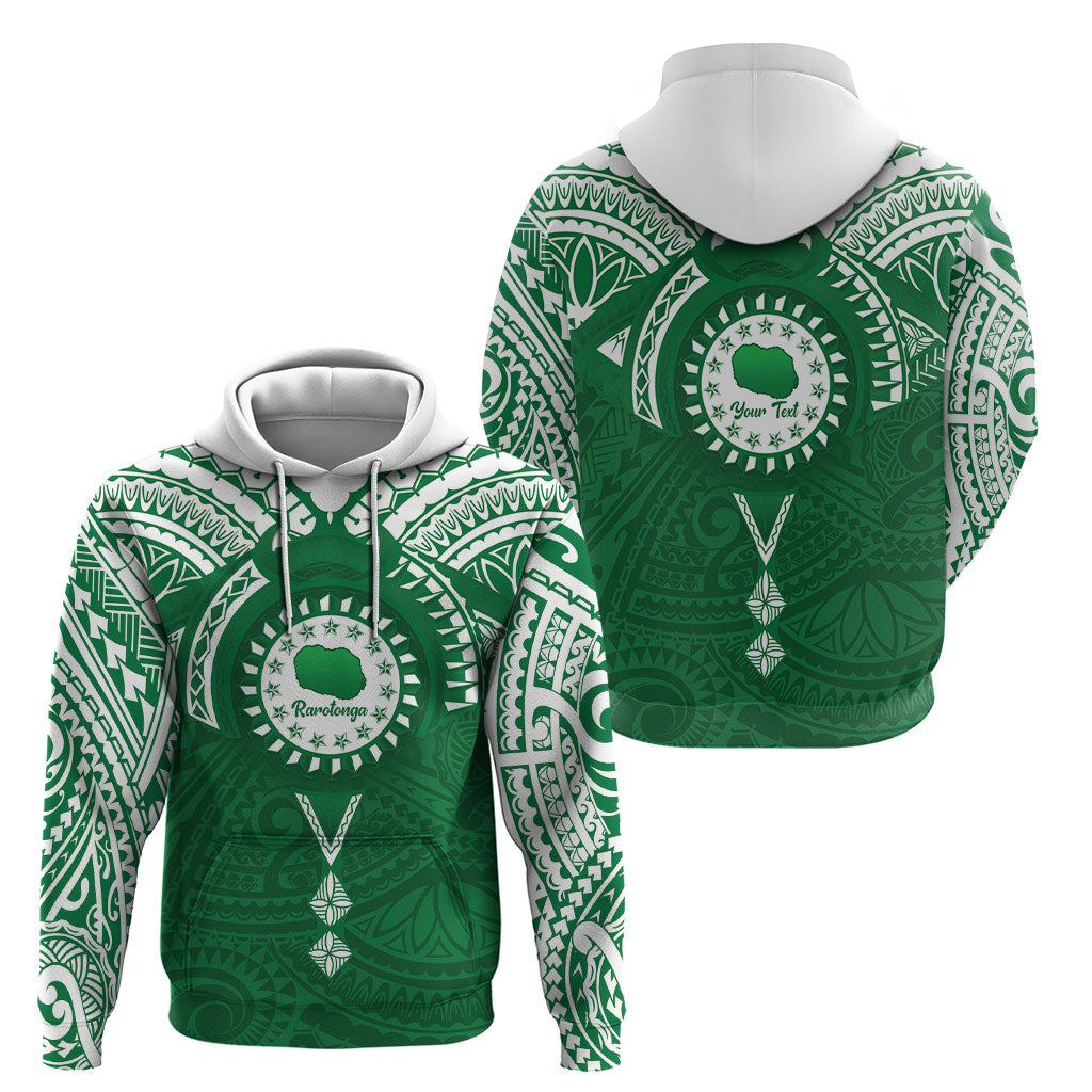 Personalised Cook Islands Rarotonga Hoodie Map With Kuki Airani Manta Ray Tattoo LT14 - Polynesian Pride