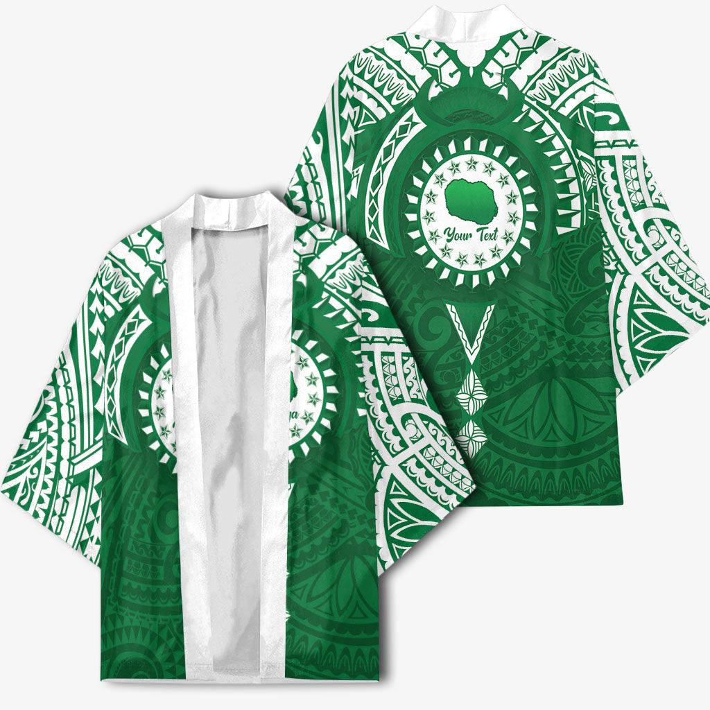 Personalised Cook Islands Rarotonga Kimono Map With Kuki Airani Manta Ray Tattoo LT14 - Polynesian Pride