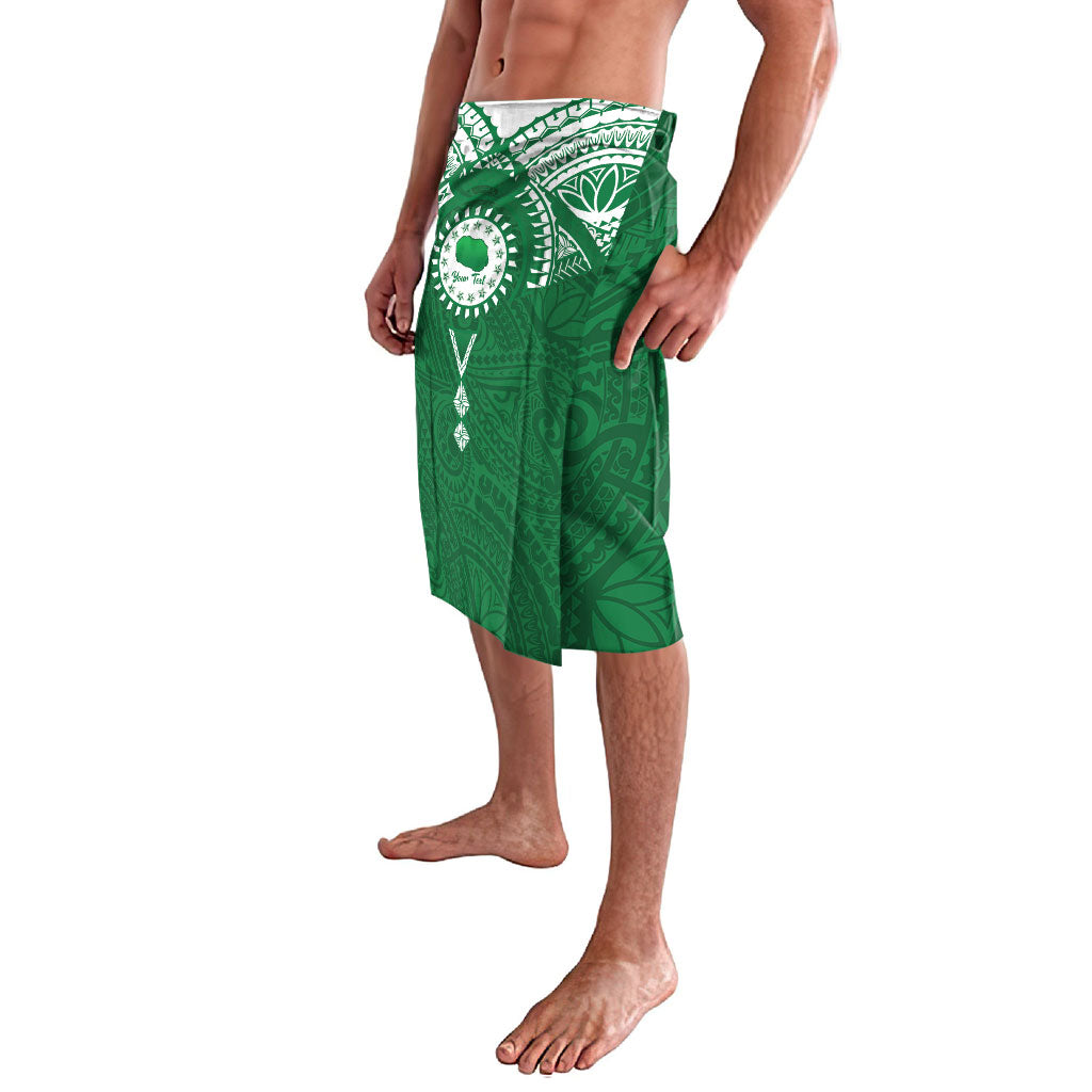 Personalised Cook Islands Rarotonga Lavalava Map With Kuki Airani Manta Ray Tattoo LT14 - Polynesian Pride