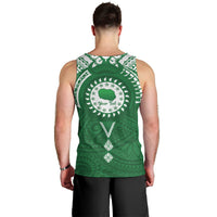 Personalised Cook Islands Rarotonga Men Tank Top Map With Kuki Airani Manta Ray Tattoo LT14 - Polynesian Pride