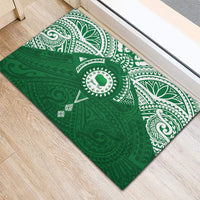 Personalised Cook Islands Rarotonga Rubber Doormat Map With Kuki Airani Manta Ray Tattoo LT14 - Polynesian Pride