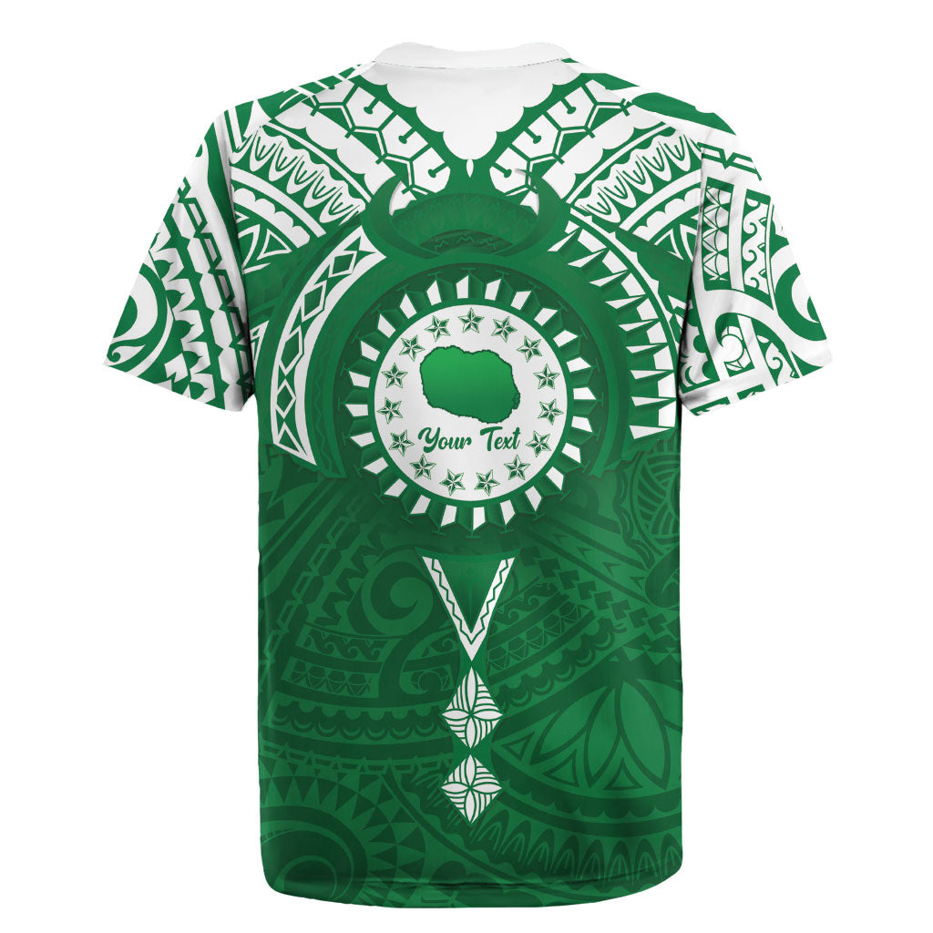 Personalised Cook Islands Rarotonga Rugby Jersey Map With Kuki Airani Manta Ray Tattoo LT14 - Polynesian Pride