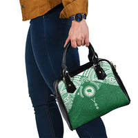 Personalised Cook Islands Rarotonga Shoulder Handbag Map With Kuki Airani Manta Ray Tattoo LT14 - Polynesian Pride