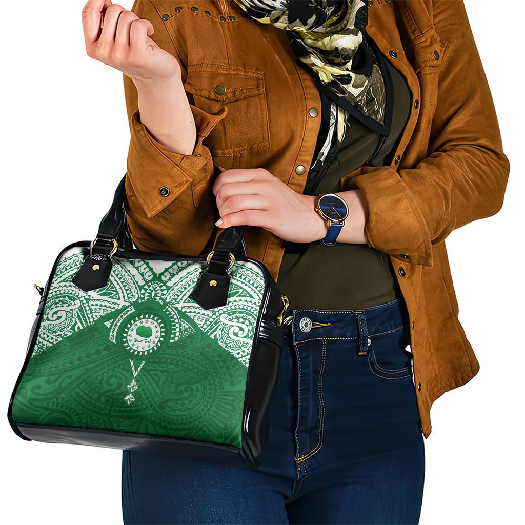 Personalised Cook Islands Rarotonga Shoulder Handbag Map With Kuki Airani Manta Ray Tattoo LT14 - Polynesian Pride