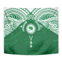 Personalised Cook Islands Rarotonga Tapestry Map With Kuki Airani Manta Ray Tattoo LT14 - Polynesian Pride