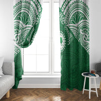 Personalised Cook Islands Rarotonga Window Curtain Map With Kuki Airani Manta Ray Tattoo LT14 - Polynesian Pride