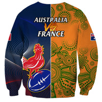 France And Australia Rugby Sweatshirt 2023 World Cup Le Bleus Wallabies Together LT14 - Polynesian Pride
