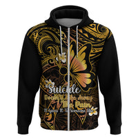Polynesia Suicide Prevention Awareness Hoodie Your Life Is Worth Living For Polynesian Gold Pattern LT14 - Polynesian Pride