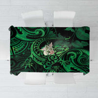 New Zealand Tuatara Tablecloth Aotearoa Maori Clematis Flowers - Green LT14 Green - Polynesian Pride