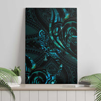 New Zealand Skink Canvas Wall Art Aotearoa Maori Mix Paua Shell
