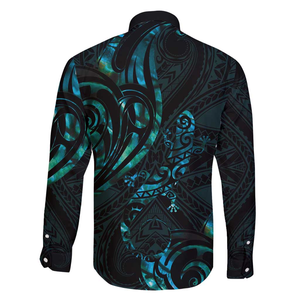 New Zealand Skink Family Matching Mermaid Dress and Hawaiian Shirt Aotearoa Maori Mix Paua Shell