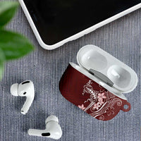 Oxblood Hawaii AirPods Case Hammerhead Shark Tattoo Curve Polynesian - Polynesian Pride