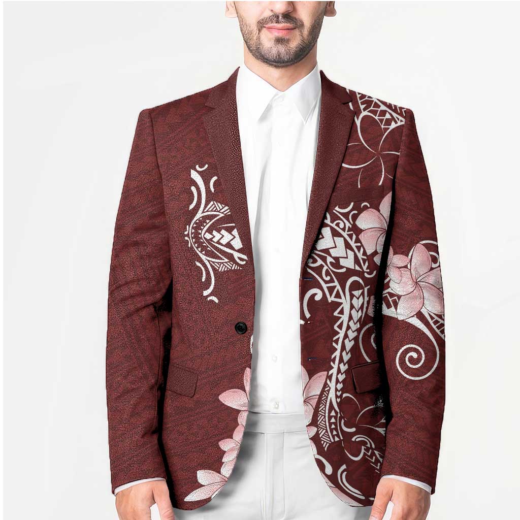 Oxblood Hawaii Blazer Hammerhead Shark Tattoo Curve Polynesian - Polynesian Pride