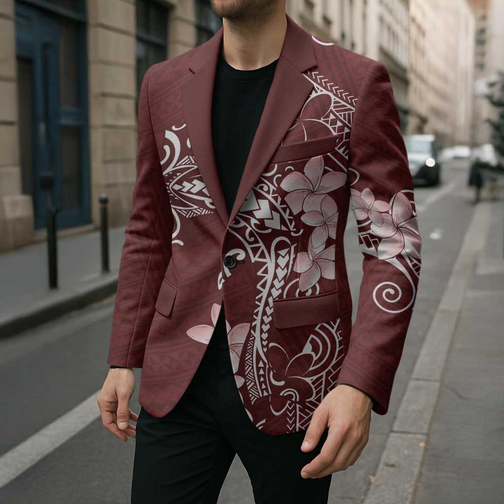 Oxblood Hawaii Blazer Hammerhead Shark Tattoo Curve Polynesian - Polynesian Pride