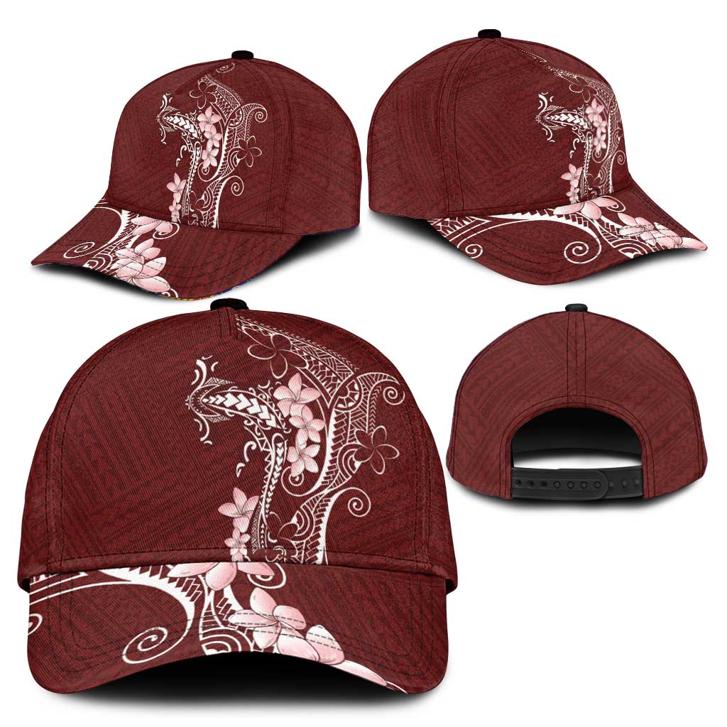 Oxblood Hawaii Classic Cap Hammerhead Shark Tattoo Curve Polynesian - Polynesian Pride