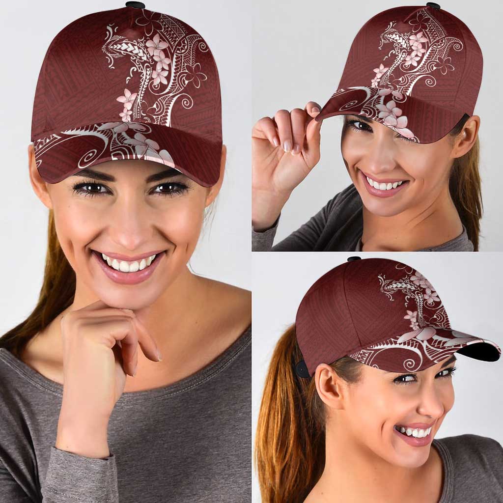 Oxblood Hawaii Classic Cap Hammerhead Shark Tattoo Curve Polynesian - Polynesian Pride