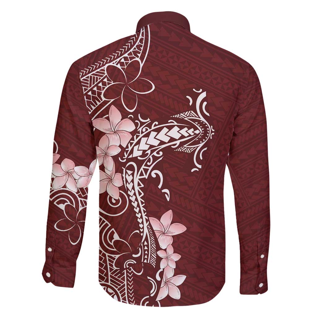 Oxblood Hawaii Family Matching Summer Maxi Dress and Hawaiian Shirt Hammerhead Shark Tattoo Curve Polynesian - Polynesian Pride