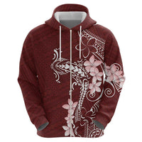 Oxblood Hawaii Hoodie Hammerhead Shark Tattoo Curve Polynesian - Polynesian Pride