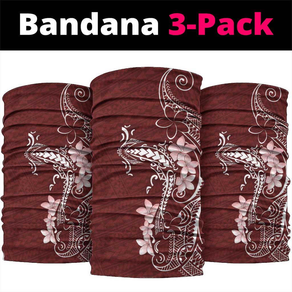 Oxblood Hawaii Neck Gaiter Hammerhead Shark Tattoo Curve Polynesian - Polynesian Pride