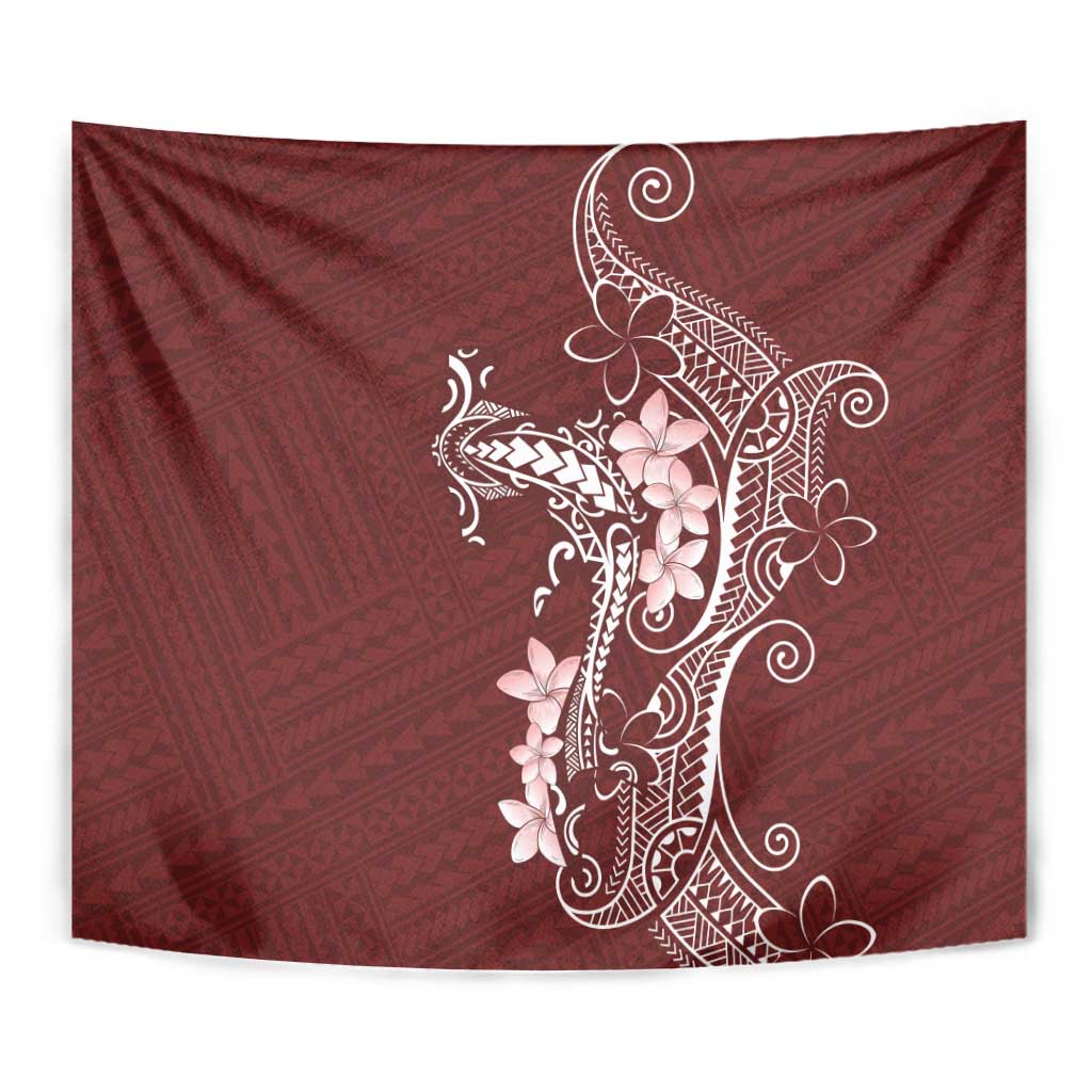 Oxblood Hawaii Tapestry Hammerhead Shark Tattoo Curve Polynesian - Polynesian Pride