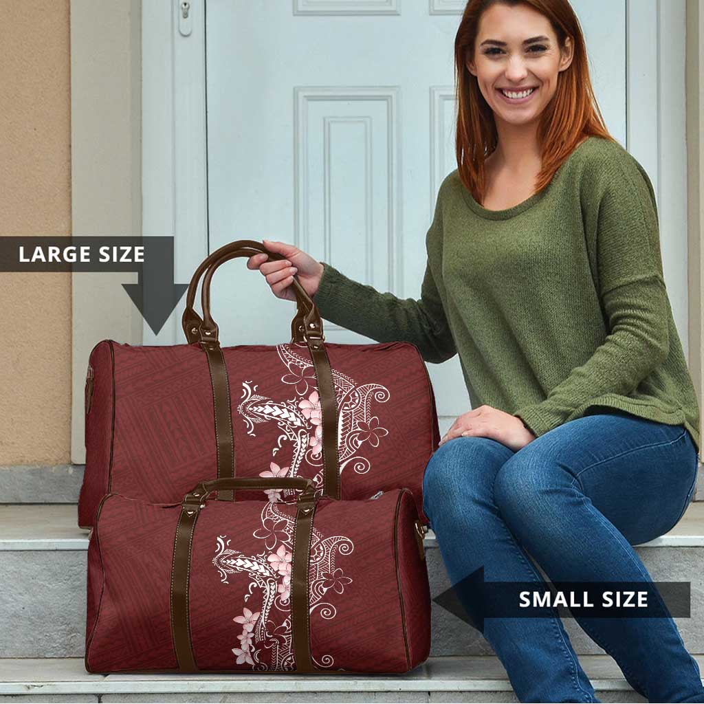 Oxblood Hawaii Travel Bag Hammerhead Shark Tattoo Curve Polynesian - Polynesian Pride