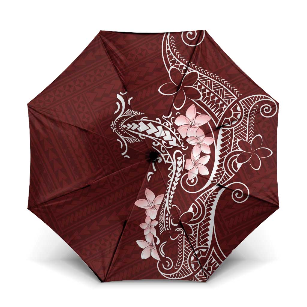 Oxblood Hawaii Umbrella Hammerhead Shark Tattoo Curve Polynesian - Polynesian Pride