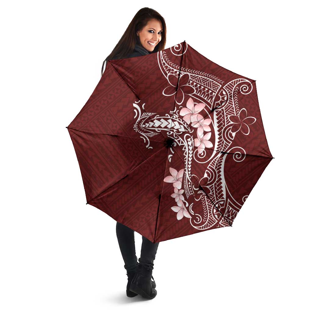 Oxblood Hawaii Umbrella Hammerhead Shark Tattoo Curve Polynesian - Polynesian Pride