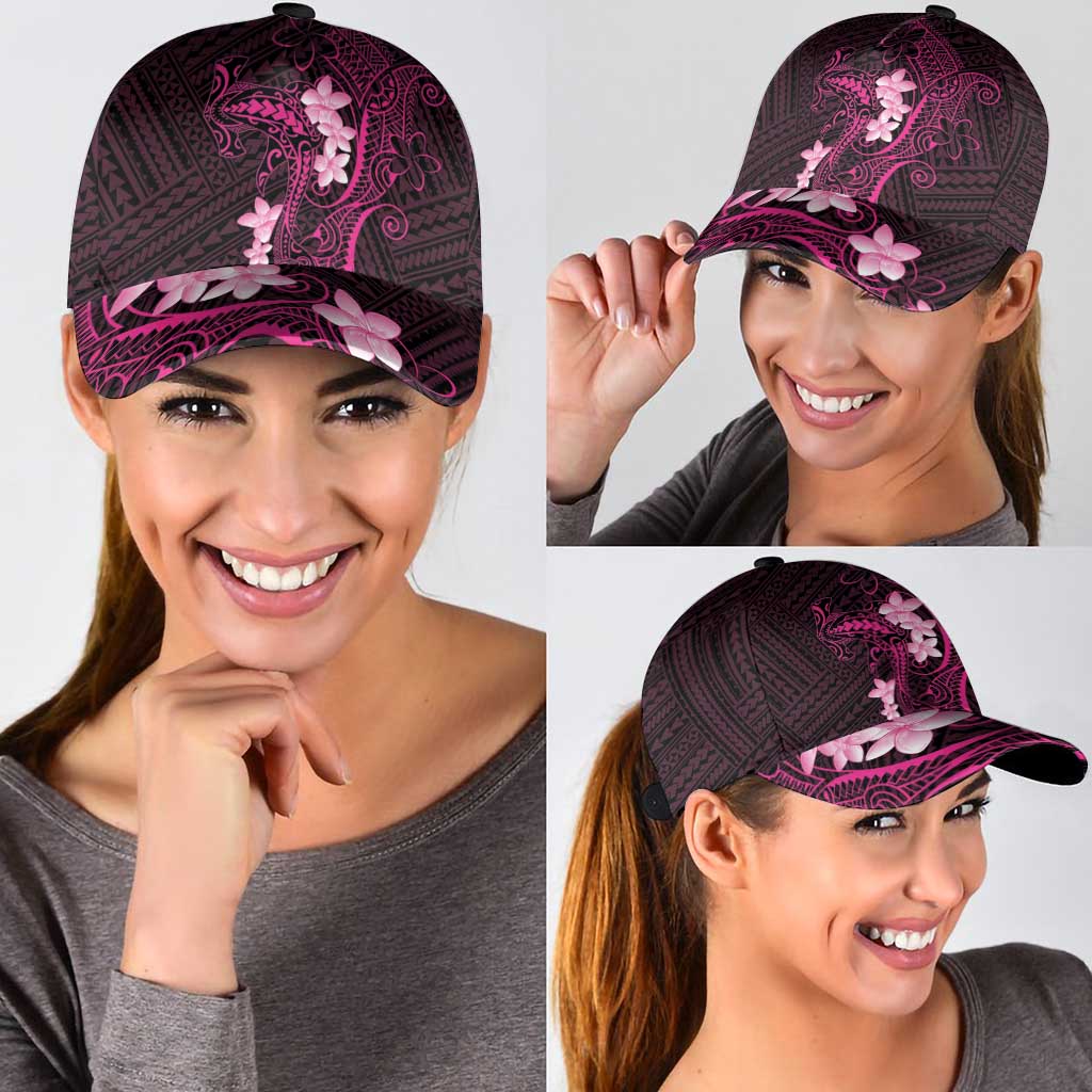 Pink Hawaii Classic Cap Hammerhead Shark Tattoo Curve Polynesian - Polynesian Pride