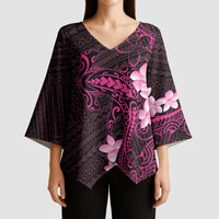 Pink Hawaii Kimono Sleeve Blouse Hammerhead Shark Tattoo Curve Polynesian - Polynesian Pride