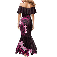 Pink Hawaii Mermaid Dress Hammerhead Shark Tattoo Curve Polynesian - Polynesian Pride