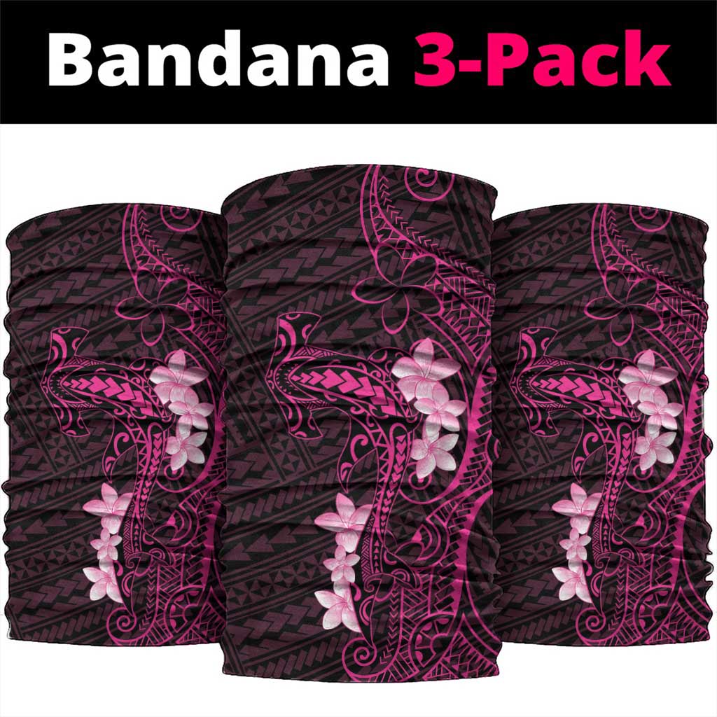 Pink Hawaii Neck Gaiter Hammerhead Shark Tattoo Curve Polynesian - Polynesian Pride