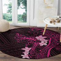Pink Hawaii Round Carpet Hammerhead Shark Tattoo Curve Polynesian - Polynesian Pride